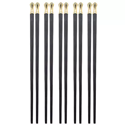 5 Pair Food Chopsticks Rust-proof Comfortable Grip High Hardness Alloy Food • $11.13