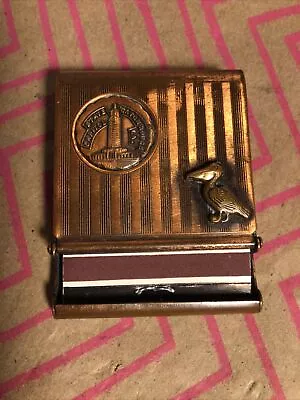 Vintage Matchbook Holder Case Match Holder Baton Roug Al. Pelican • $31.90