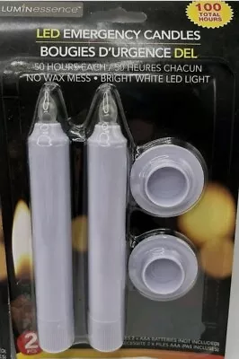 2 New Packs Of Emergency White LED 5” Candles 100 Hours Battery Powered 2 Each • $9.99