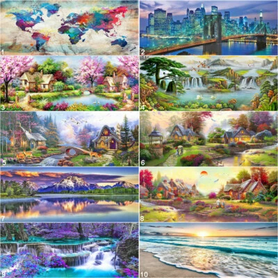 $32.98 • Buy Village House Full Drill DIY 5D Diamond Painting Cross Stitch Large Size Decor