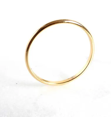 Ring Size N  S T 18K Gold Plated Classic Wedding 1.5mm Thin Band Men Women UK • £11.99