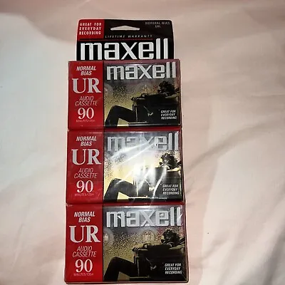 Maxell LN 90 Cassette Tape Lot 3 Vintage Sealed Brand New 😎 • $10