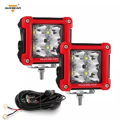 AUXBEAM 2x 3 Inch LED Motorcycle Driving Fog Light Auxiliary Spot Pods Work Lamp • $59.99