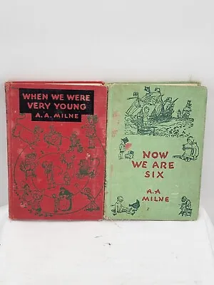 $15.97 • Buy Vintage A A MILNE 1950 Set Now We Are Six When We Were Very Young HC