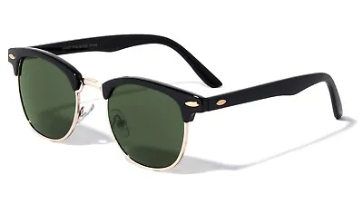 Retro Vintage Polarized Sunglasses Mens UV400 Half Metal Frame Club Sunglasses • $12.98