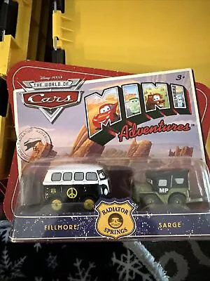 Disney Pixar Cars Mini Adventures Fillmore And Sarge Sarges Boot Camp 2 Pack • $12