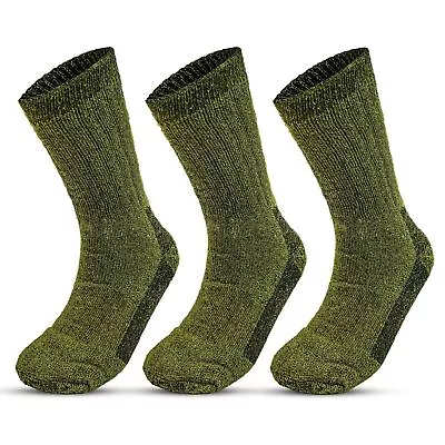 £16.95 • Buy Mens Merino Wool Blend Military Work Boot Thick Thermal Winter Socks 2.8 Tog