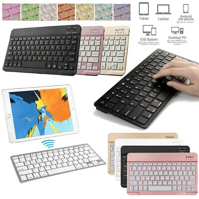 Universal Backlight Wireless Bluetooth Keyboard For Samsung Tab 3 4 A S6 S7 S7+ • $20.99
