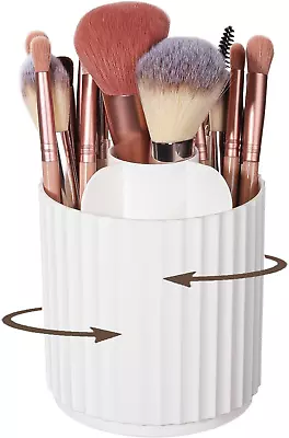 Makeup Brush Holder Organizer 360°Rotating Make Up Brushes Container For Vanity • $10.58