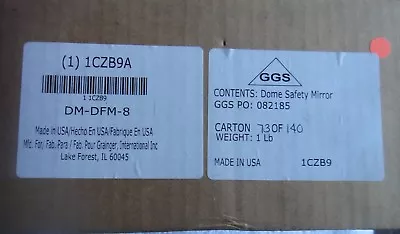 FS GGS Dome Safety Mirror 8 Inch Lens Acrylic    DM-DFM-8   1CZB9A   1CZB9 • $25