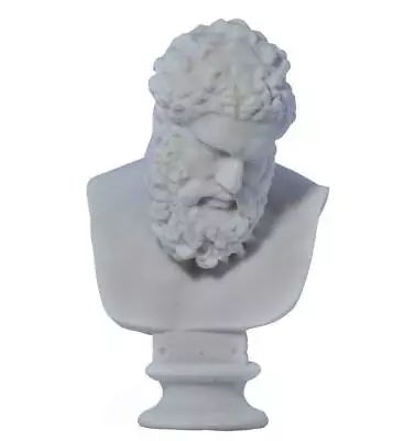 Farnese Hercules Bust Head Greek Statue Sculpture Cast Marble Copy 7.8 Inches • $56