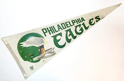 Vintage 1970s-80s Philadelphia Eagles Souvenir Felt Pennant W/ Old School Helmet • $19.99