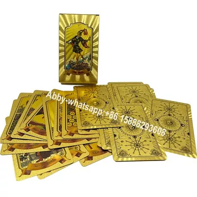 Nice Gold Plastic Tarot Card Decks Board Game Card Playing Cards For Party • $11.59