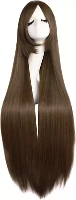 40 Inches/100Cm Fashion Women Long Straight Cosplay Wig (Brown) • £15.28