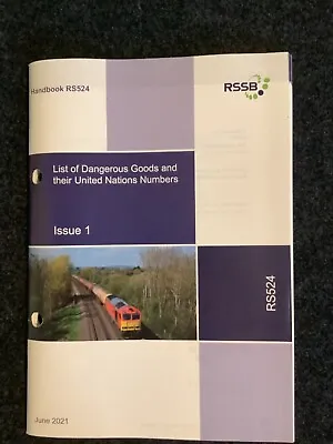 Railway Rulebook RS524 List Of Dangerous Goods • £4.99