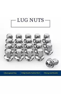 20 Chrome 14x1.5 Flat Mag Seat Lug Nuts W/ Washer Hex 7/8  • $24.96