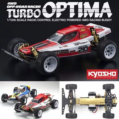 Kyosho Turbo Optima Gold 4WD RC Off-Road Buggy Racer Kit [KYO30619] • $616.64