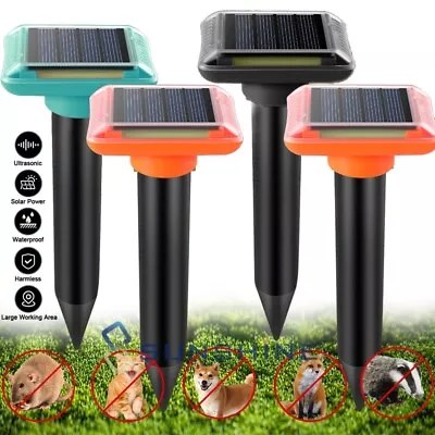 360° Solar Ultrasonic Animal Repellent Rats Snake Rabbit Gophers For Garden Yard • $13.77