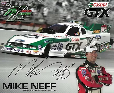 Mike Neff Signed Castrol GTX Mustang Funny Car NHRA Racing 8x10 Photo • $17.95