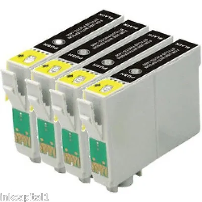 4 X Black Ink Cartridges Non-OEM Alternative For Canon CLI-8BK CLI-8B CLI-8 • £8.99