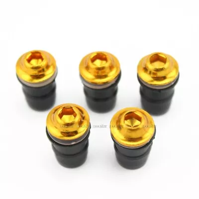 10x Windscreen Windshield Bolt 5MM Screw Fastener Nut Expansion Motorcycle Gold • $5.76