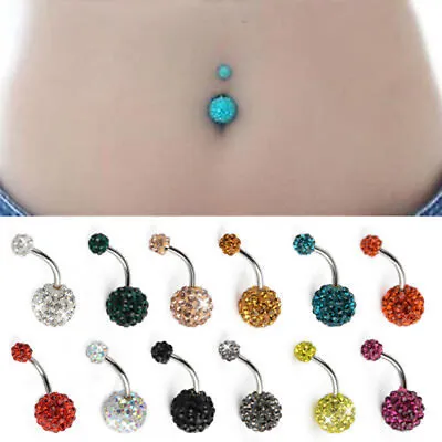 $1.45 • Buy Faux Body Piercing Jewelry Navel Clip On Belly Button Rings Fake Belly Piercing