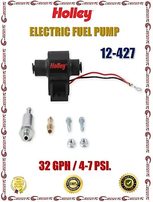 Holley 32 GPH Holley Mighty Mite Electric Fuel Pump 12V  4-7 PSI 12-427 • $68.26