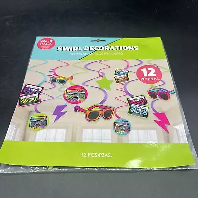Awesome 80's Party Swirl Decorating Kit (12 Piece) Multi Color • $5.99