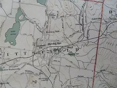 Pittsfield Lee Stockbridge Dalton Hinsdale Becket Massachusetts 891 Walker Map • $54.40