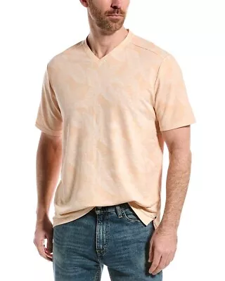 $39.95 • Buy Tommy Bahama Grande Fronde V Neck IslandZone T Shirt Mens L Orange Peel $89 NWT