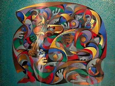 Anatole Krasnyansky  Duet2000  Authenic Large Original Artist Proff Hand Signed • $999