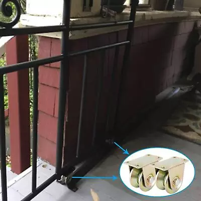$14.88 • Buy 2 Pcs Of V-Groove Wheel 45# Steel 2  Dia. Sliding Gate Roller Steel V Type Wheel