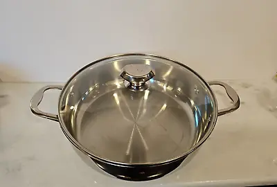 Wolfgang Puck Bistro Elite Collection Stainless 5 QT French Braiser Pan Glas Lid • $45.99