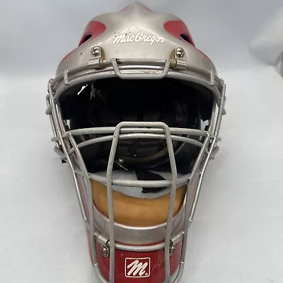 MacGregor Baseball Softball Catchers Mask Helmet Adult 7”-7-5/8” URS-301 Red • $29.99