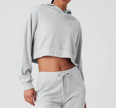 Alo Yoga Muse Athletic Heather Grey Hoodie Medium • $79.99