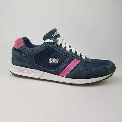 Women's LACOSTE 'Vauban GSK' Sz 8 US Shoes Blue Casual Pink | 3+ Extra 10% Off • $41.99