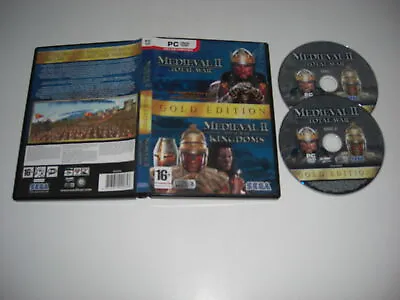 MEDIEVAL II TOTAL WAR 2 GOLD Inc KINGDOMS Add-On Expansion Pack Pc DVD Rom Nm • £6.49