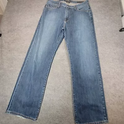 Vintage Lucky Brand Jeans Mens 34x32 Blue 181 Relaxed Straight Denim • $36.99