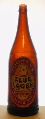 VINTAGE BOTTLE AMBER BROWN GLASS BEER  ‘NSW BOTTLE CO’ BOTTLE 26Oz 1938 Label • $27.99