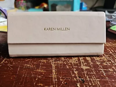 Karen Millen Brand Stylish Beige Hard Glasses Or Sunglasses Case • £1