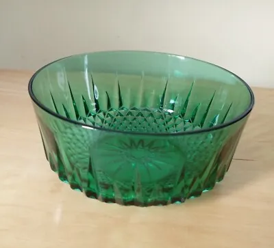 £18 • Buy Arcoroc Emerald Green Glass Serving Bowl Fruit Trifle  Diamond Star Design 20 Cm