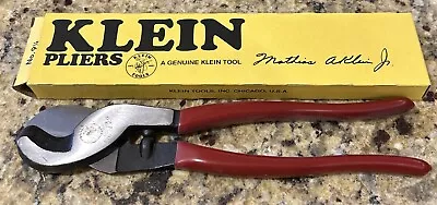 Klein Tools 63050 9-1/4” Cable Cutters High Leverage Pliers - NOS NEW • $34.56