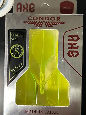 Condor Axe Short Length Small Shape Flights  Neon Yellow Hd 21.5m Free Shipping • $19.99