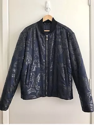 Versace Paisley Print Padded Bomber Jacket • $300