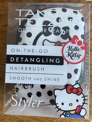 Tangle Teezer White / Black Detangling Compact Styler Hairbrush Hello Kitty • £12.50