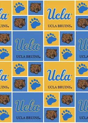 University Of California UCLA Bruins Cotton Fabric Geometric Print-By The Yard • £17.34