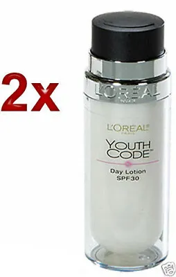 2x LOreal Youth Code Anti Aging Face Lotion SPF30 Cream Men/Women 30ml • £12.47