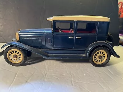 Antique Toy Car Tin Toys Town Sedan Friction Powered SSS Japan S-1925 Blue • $19.95