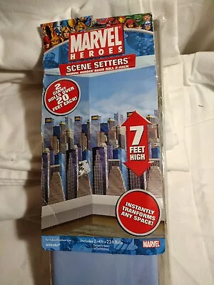 MARVEL SCENE SETTER Party Room Roll Party Supplies Decoration Skyline Heroes NEW • $49.99