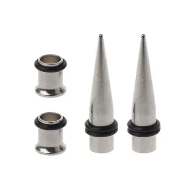 Gauge 7mm Pair Of 316l Steel Tapers And Tunnels Ear Stretching Kit  Body Jewelry • £4.15